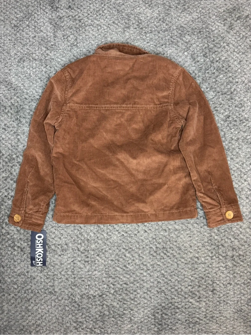 Oshkosh B’Gosh Toddler Boys Corduroy Button up Jacket - Brown Size 3T NWT